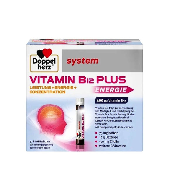 Doppelherz Vitamin B12 Plus System Drinking Ampoules - 10 Pcs