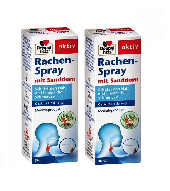 2xPack Doppelherz® Throat Spray with Sea Buckthorn  - 60 ml