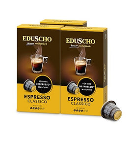 30 EDUSCHO Coffee Capsules for NESPRESSO Machines - Four Varieties
