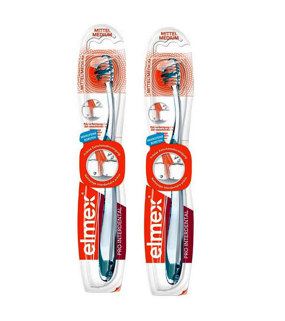 2xPack ELMEX Pro Interdental Toothbrush - Medium
