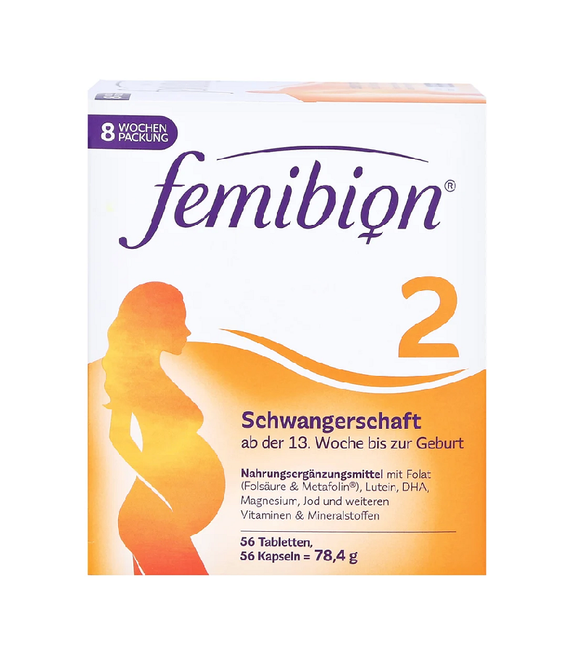 Femibion 2 Pregnancy & Lactation Tablets without Iodine - 56 Pcs