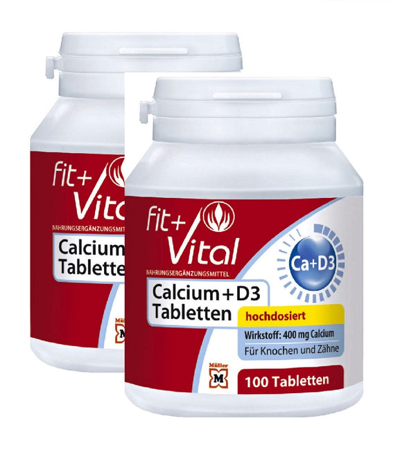 2xPack Fit + Vital Calcium + Vitamin D3 Food Supplements - 200 Pcs