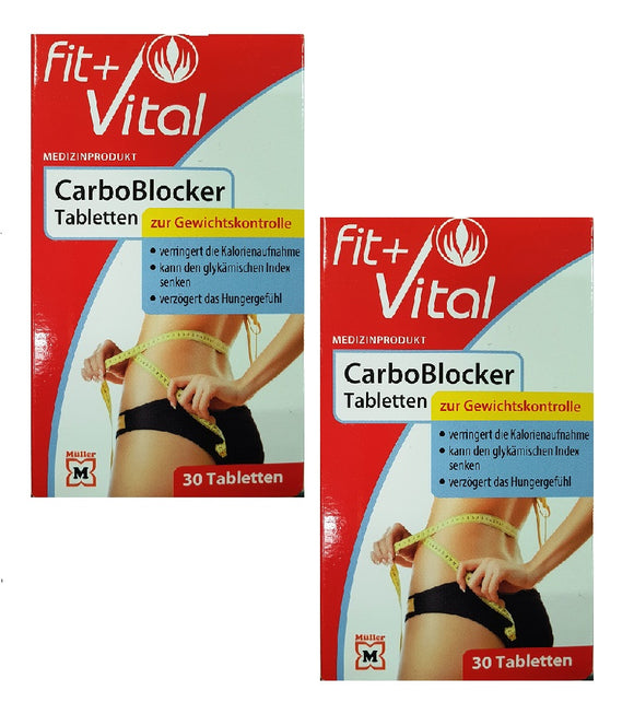2xPack Fit + Vital Weight Loss Carbo Blocker Tablets - 60 Tablets