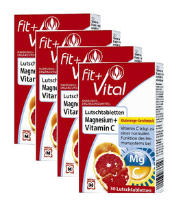 4xPack Fit + Vital Magnesium + Vitamin C Lozenges Food Supplements - 120 Pcs