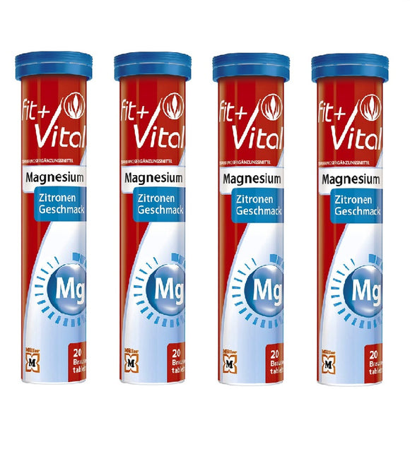 4xPack Fit + Vital Magnesium Drink Tablets Food Supplements - 80 Pcs