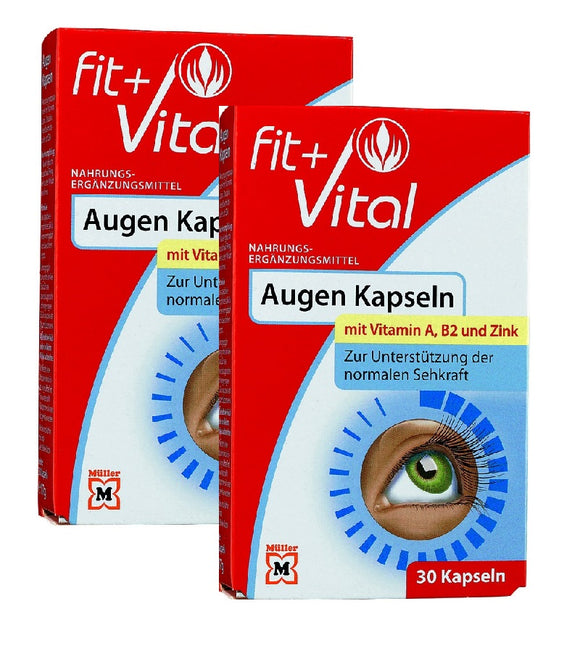 2xPack Fit + Vital Eye Capsules for Healthy Vision - 60 Pcs