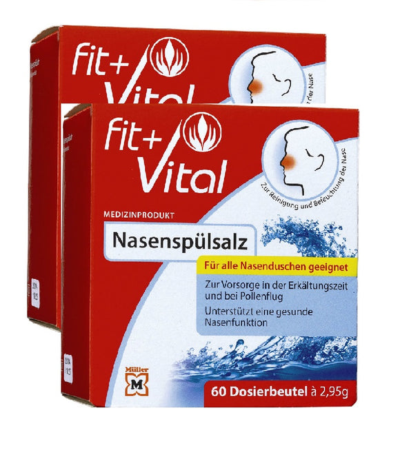 2xPack Fit + Vital Nasal Rinsing Salts - 120 Pcs