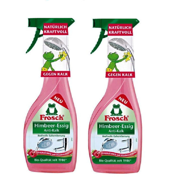 2xPack Frosch Anti-Limescale Raspberry Vinegar Spray - 1.0 Ltr