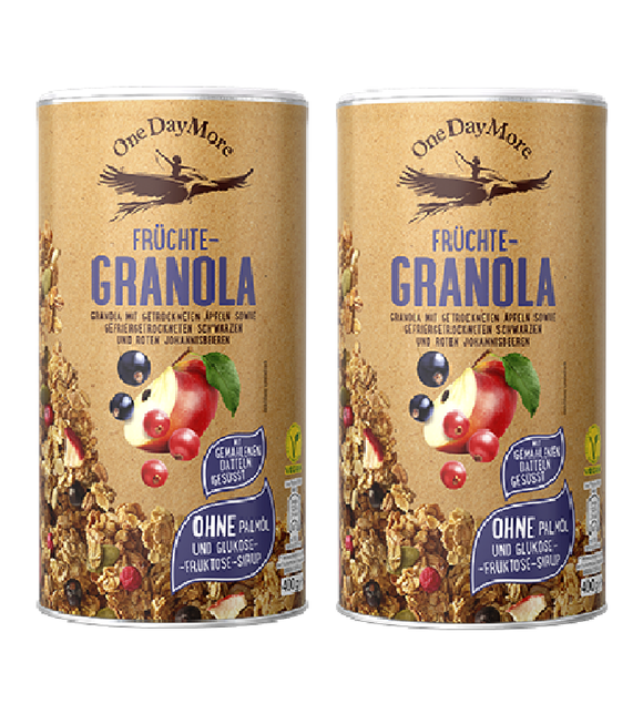 2xPack OneDayMore Fruit Granola - 800 g