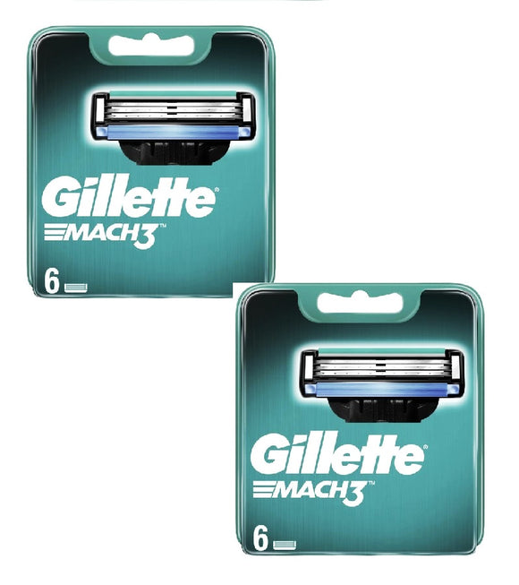2xPack Gillette Mach3 Men's Shaving Razor Cartridge - 12 Pieces