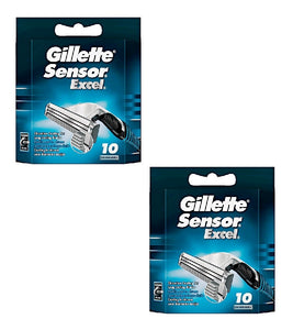 2xPack Gillette Sensor Excel Replacement Cartridges - 20 Pieces
