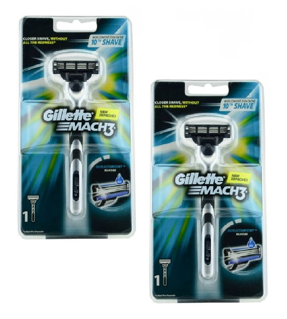 2xPack Gillette Mach3 Razors - for Mach3 and Mach3 Turbo Cartridges