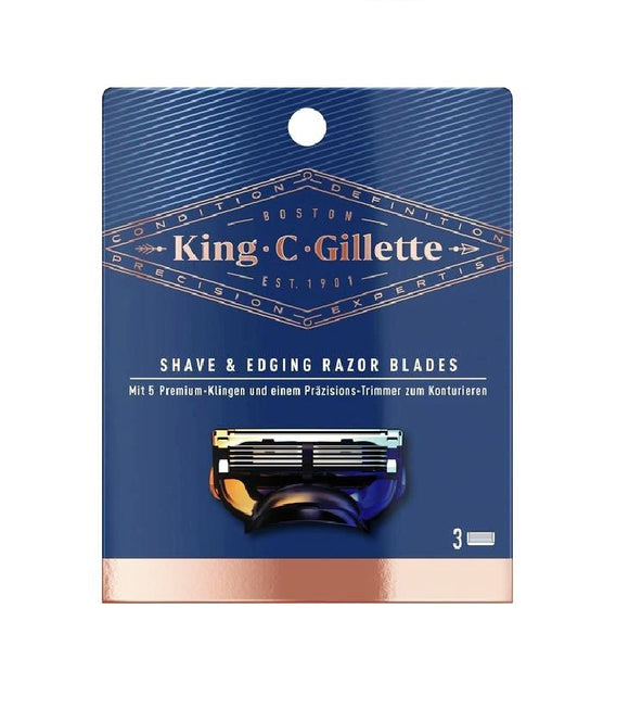 King C. Gillette Replacement Cartrdige Blades - 3 pieces
