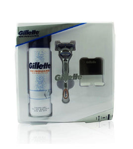 Gillette SkinGuard Sensitive Shaving Gel 200ml & Razor incl Holder Set