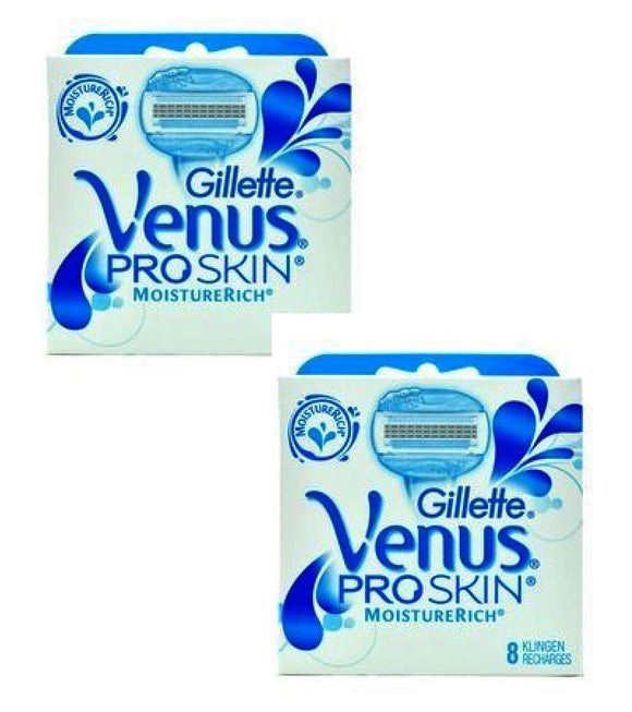 2xPack Gillette Venus Pro Skin Moisture Rich Blades - 16 Cartridges