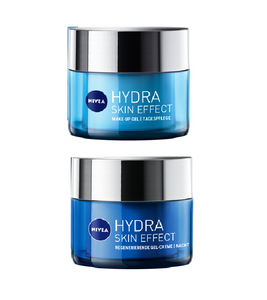 Nivea Hydra Skin Effect Wake up Gel Day and Regenerating Gel Night Cream Set - 100 ml