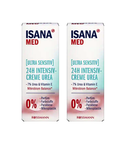 2xPack ISANA MED 24h Intensive Ultra Sensitive Cream with 7% Urea - 100 ml