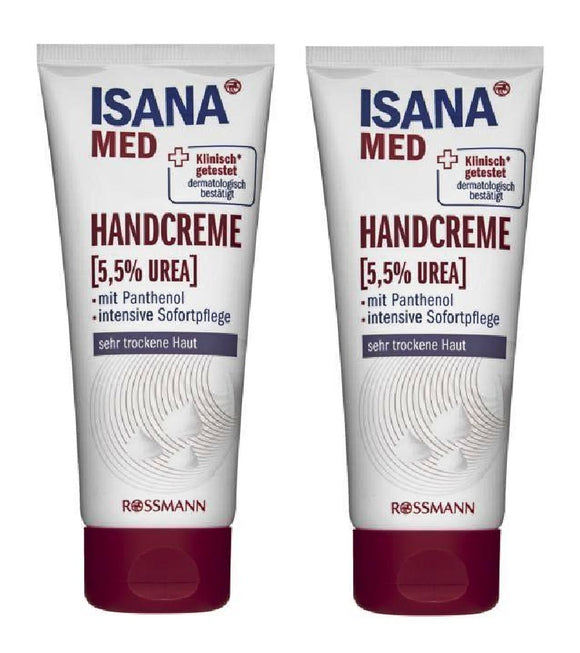 2xPack ISANA Med Hand Cream 5.5% Urea - For Very Dry Skin 100 ml each