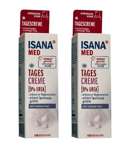 2xPack ISANA Med Urea 5% Day Cream Very Dry Skin Relief All Ages