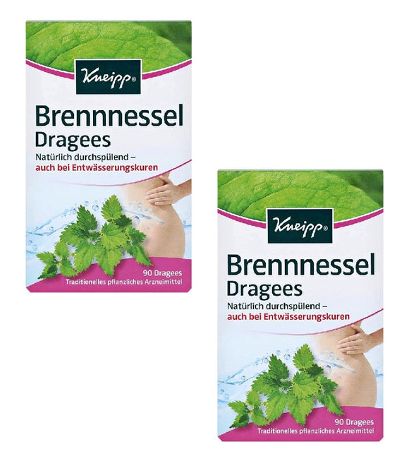2xPack Kneipp Nettle Dragees for Kidney Stimulation and Body Flush - 180 pieces