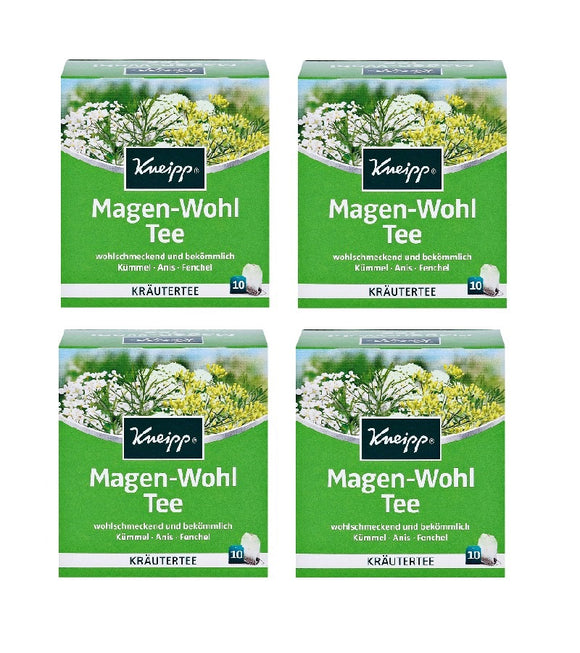 4xPack Kneipp Stomach Well Tea for Digestion and General Treatment - 40 Bags