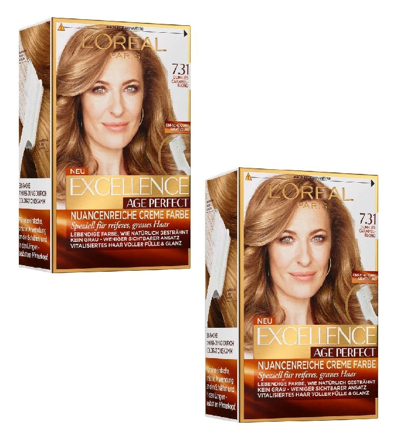 2xPack L'ORÉAL PARIS Excellence Age Perfect Hair Color - 7 Varieites ...