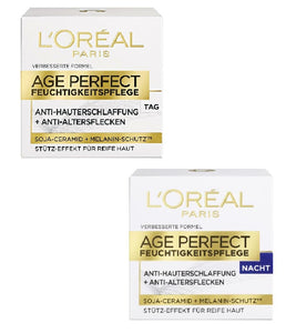 L'Oréal Paris Age-Perfect Soy Ceramid+Melanin Protect Day & Night Care Cream Set
