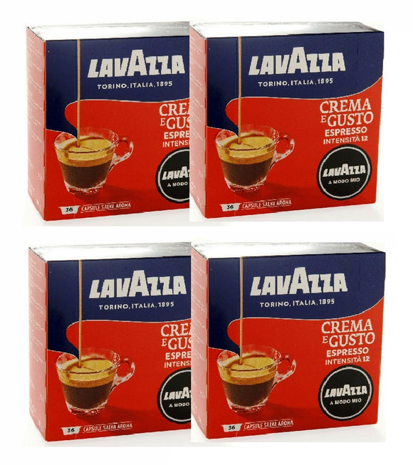 4xPack LAVAZZA Crema e Gusto Coffee Capsules for Modo Mios Machines - 64 Capsules