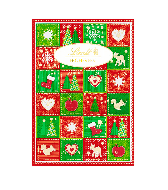 Lindt Happy Holidays Mini Desk Calendar Fine Chooclates - 115 g
