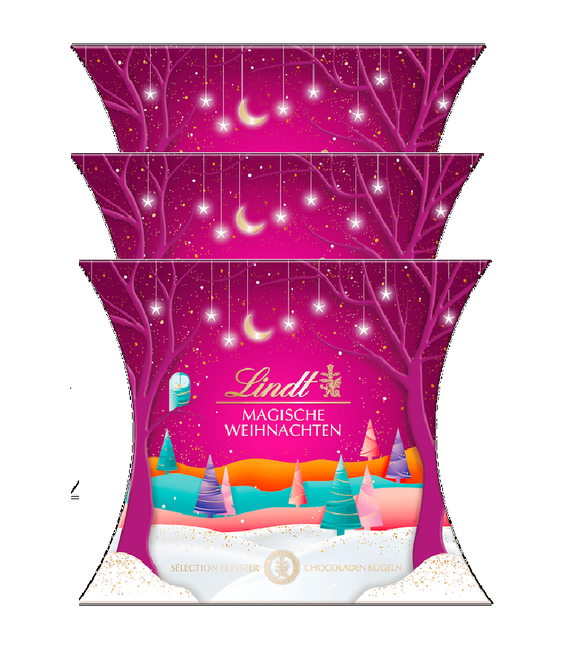 3xPack Lindt Magical Christmas Pillows - 138 g