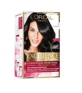 5x Pack L'Oreal Paris Excellence Cream Hair Color 7 Color Variations (1-6) +FREE Pack