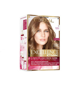 5x Pack L'Oreal Paris Excellence Cream Hair Color 7 Color Variations (7-10) +FREE pack
