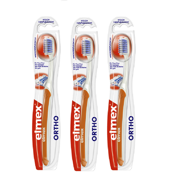 3xPack Elmex Ortho Soft Toothbrush