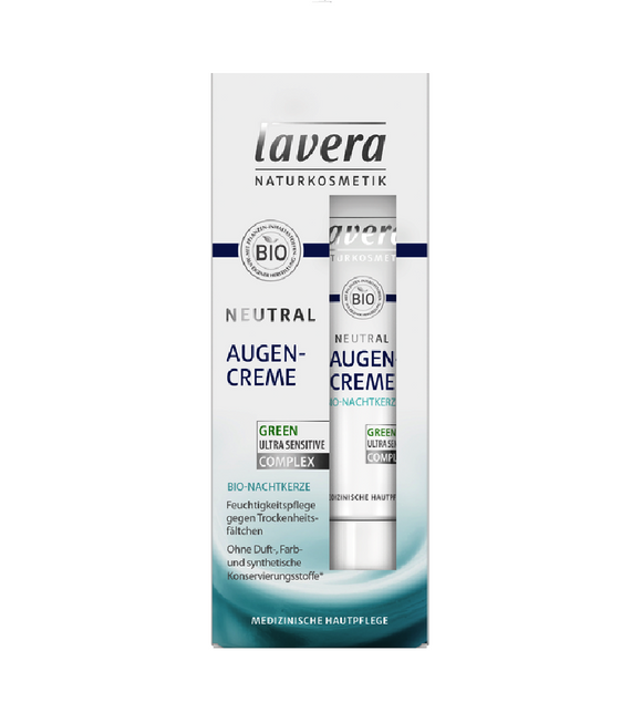 Lavera Neutral Eye Cream with  Green Ultra Sensitive Complex - 15 ml
