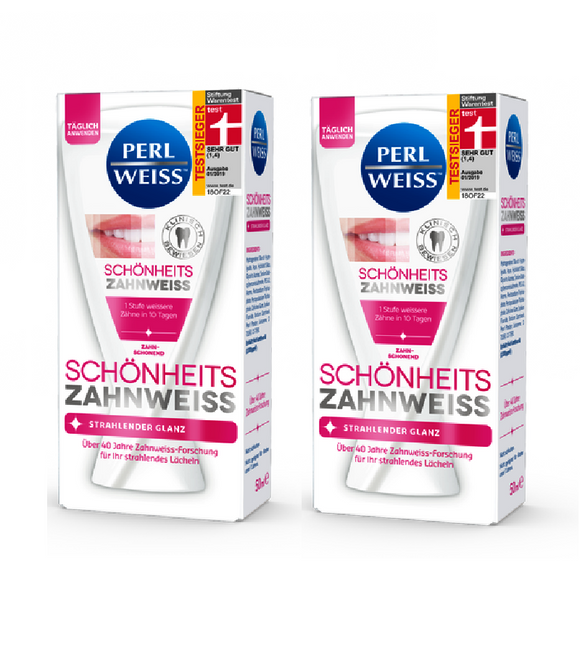 2xPack Perl Weiss Beauty Teeth White Toothpaste - 100 ml