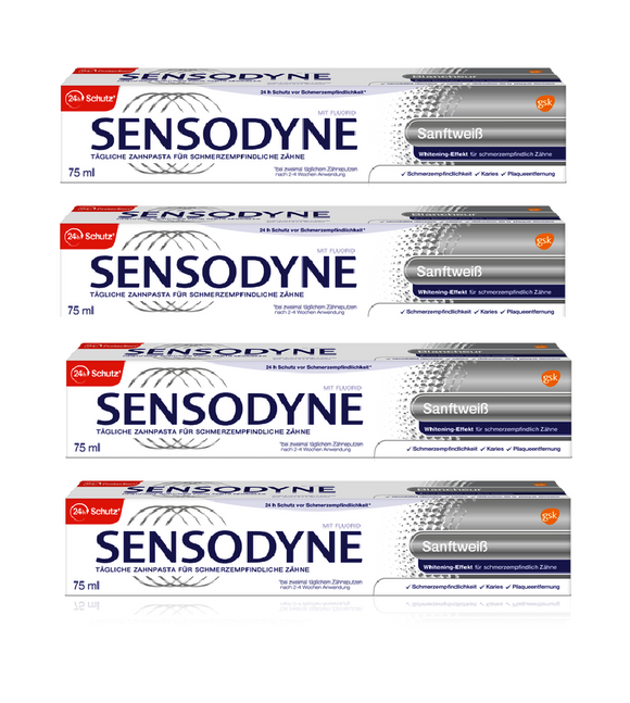 4xPack Sensodyne Soft White Toothpaste - 300 ml