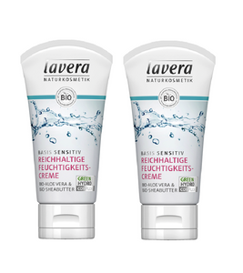 2xPack Lavera Basis Sensitive Rich Moisturizing Cream - 100 ml