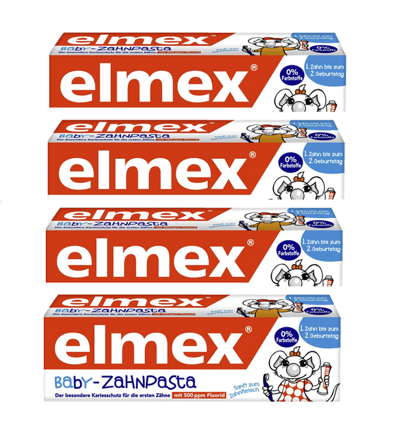 4xPack Elmex Baby Toothpaste for Kids - 200 ml