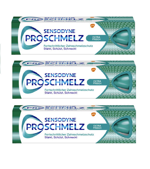 3xPack Sensodyne ProSchmelz Extra Fresh Toothpaste - 225 ml