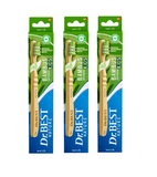 3xPack Dr.BEST Nature Bamboo Interdent Soft Toothbrush for ChIldren