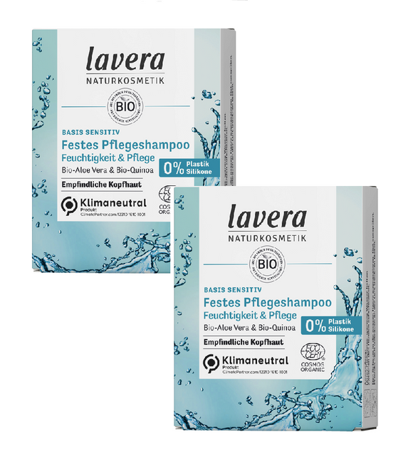 2xPack Lavera Organic Sensitive Moisture & Care Hair Shampoo -  100 g