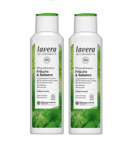 2xPack Lavera Organic Matcha Freshness & Balance Shampoo for Greasy Hair -  500 ml