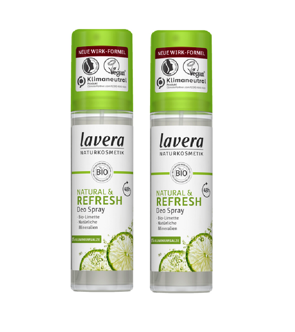 2xPack Lavera Natural & Refresh Deodorant Spray - 150 ml