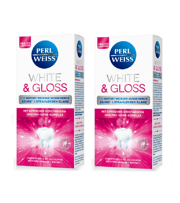 2xPack Perl Weiss White & Gloss Toothpaste - 100 ml