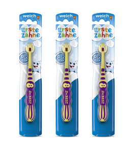 Dr.BEST Set of 3 First Teeth Soft Toothbrush for Children