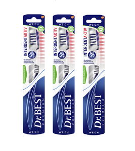 3xPack Dr.BEST Interdent Active Soft Toothbrush