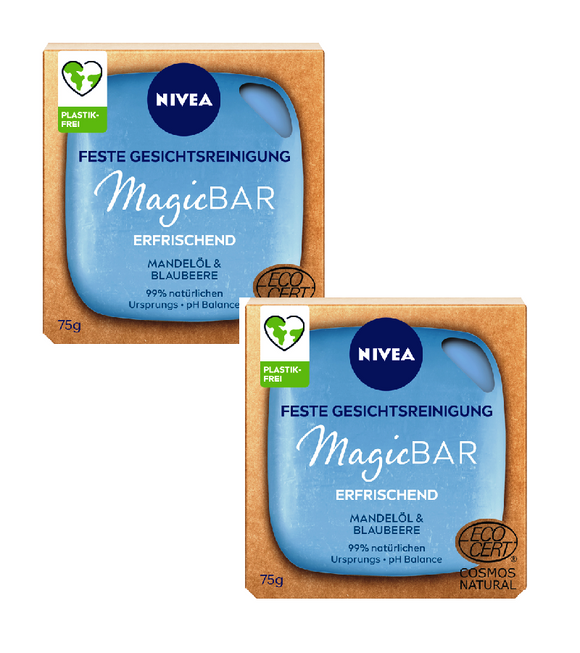 2xPack NIVEA MagicBar Refreshingly Firm Facial Cleansing - 150 g