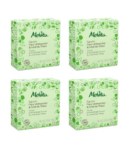 4xPack Melvita Organic Soap WITH ALMOND AND LINDEN HONEY - 400 g