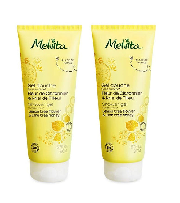 2xPack Melvita Oganic Shower with Lemon and Linden Honey - 400 ml