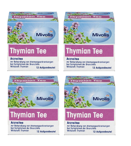 4xPacks Mivolis Thyme Medicinal Tea -  48 Bags